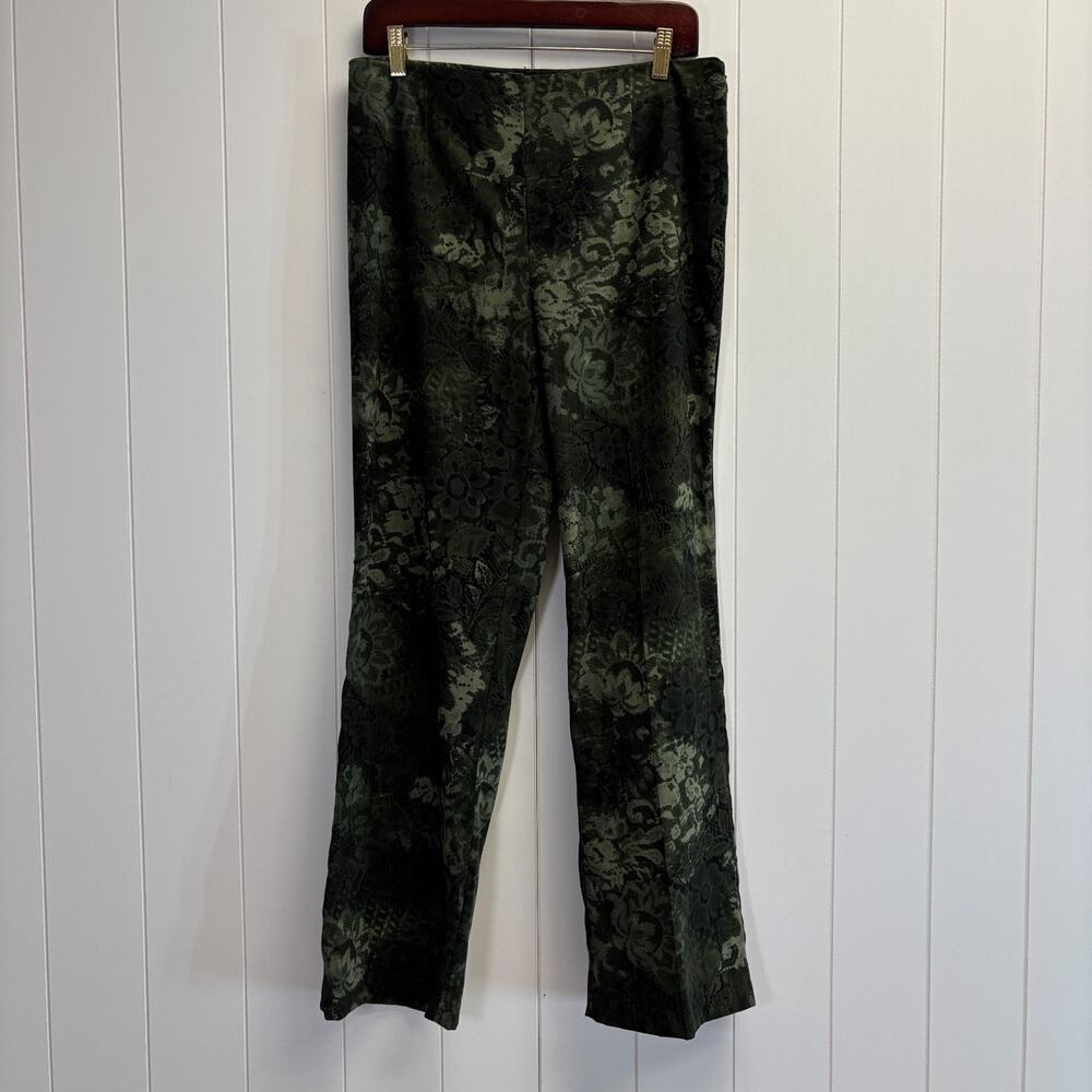 Vintage‎ Sarah B Studio Womens Old Money Abstract Floral Pants Size 12 Office